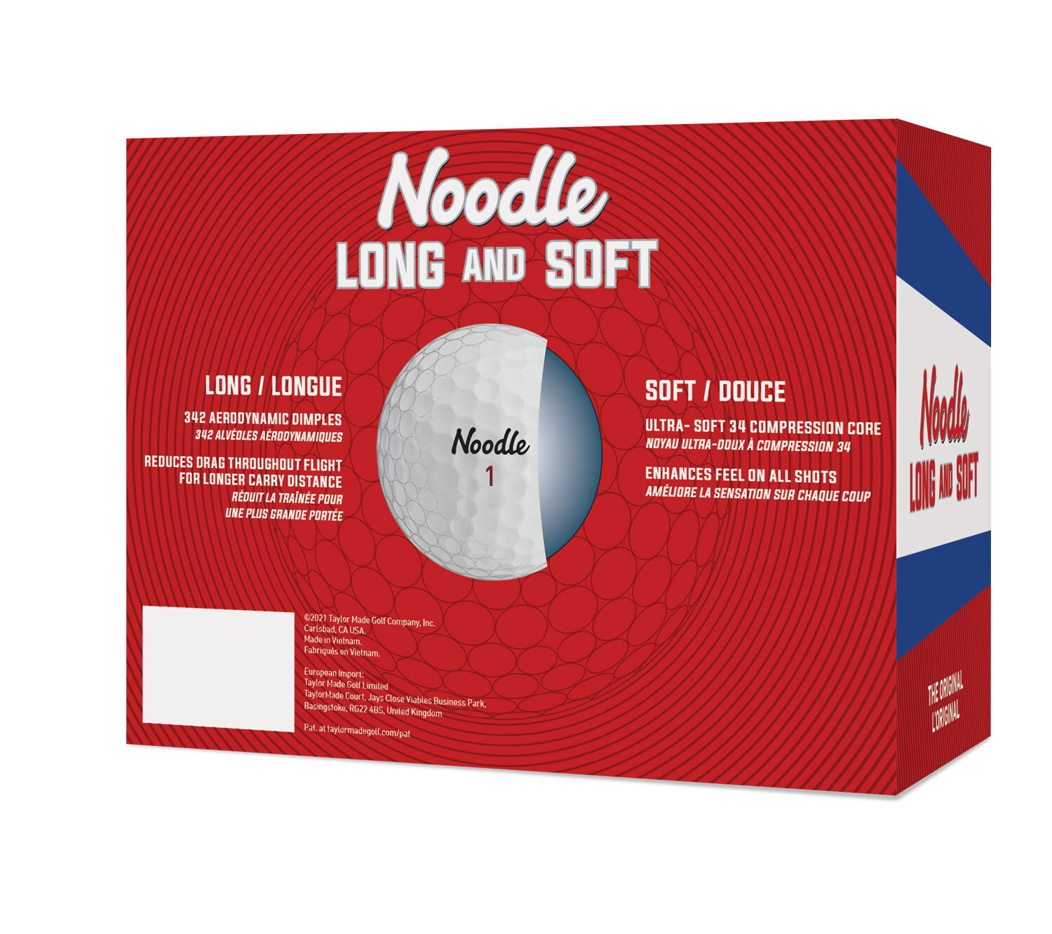 Noodle Long and Soft Golf Balls, 24 Pack, White