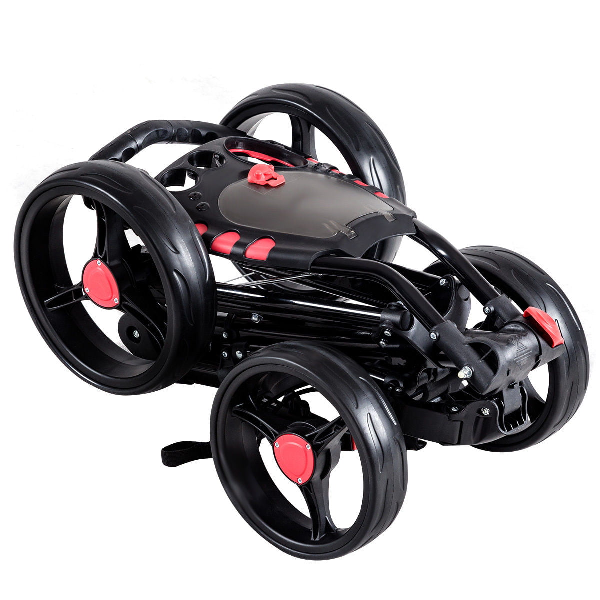 Costway Folding 4 Wheel Golf Pull Push Cart Trolley