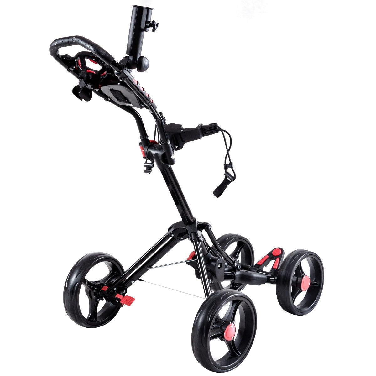 Costway Folding 4 Wheel Golf Pull Push Cart Trolley