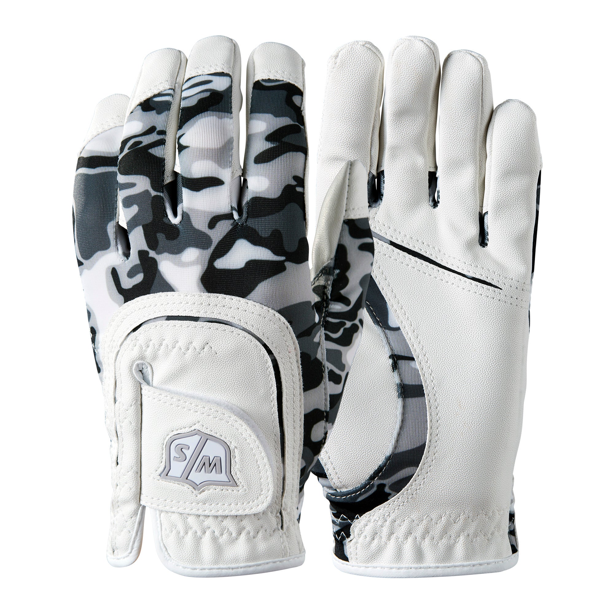 Wilson Junior Camo Fit All Golf Glove, Gray